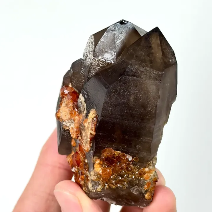 Natural Garnet and Smoky Quartz, Mineral Specimen:Fujian,China (70*70*35MM) - image 4