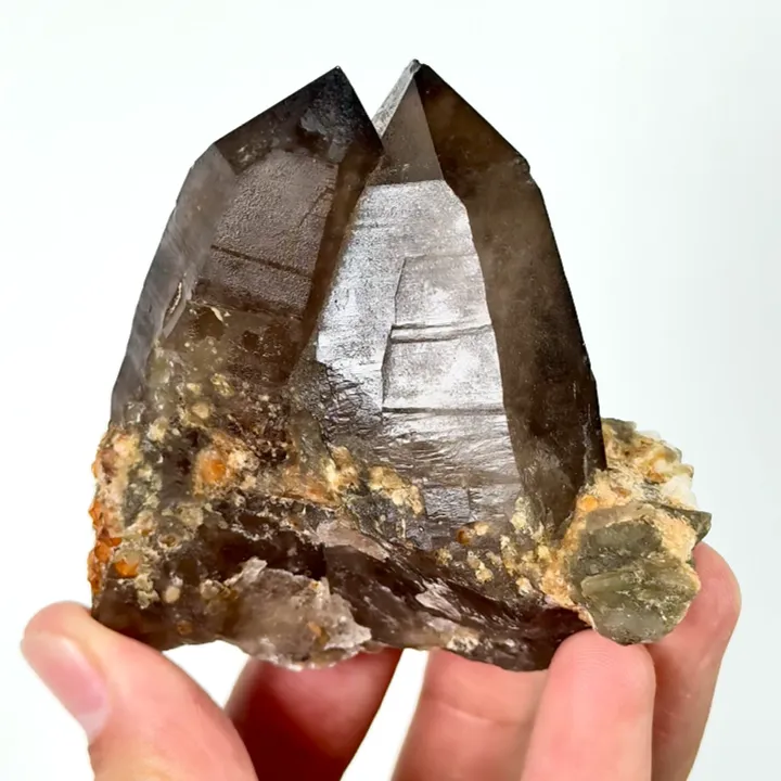 Natural Garnet and Smoky Quartz, Mineral Specimen:Fujian,China (70*70*35MM) - image 5