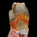 Natural Garnet and Smoky Quartz, Mineral Specimen:Fujian,China (75*85*55MM) - image 7