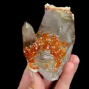 Natural Garnet and Smoky Quartz, Mineral Specimen:Fujian,China (75*85*55MM) - image 4