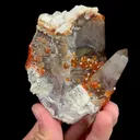 Natural Garnet and Smoky Quartz, Mineral Specimen:Fujian,China (75*85*55MM) - image 6