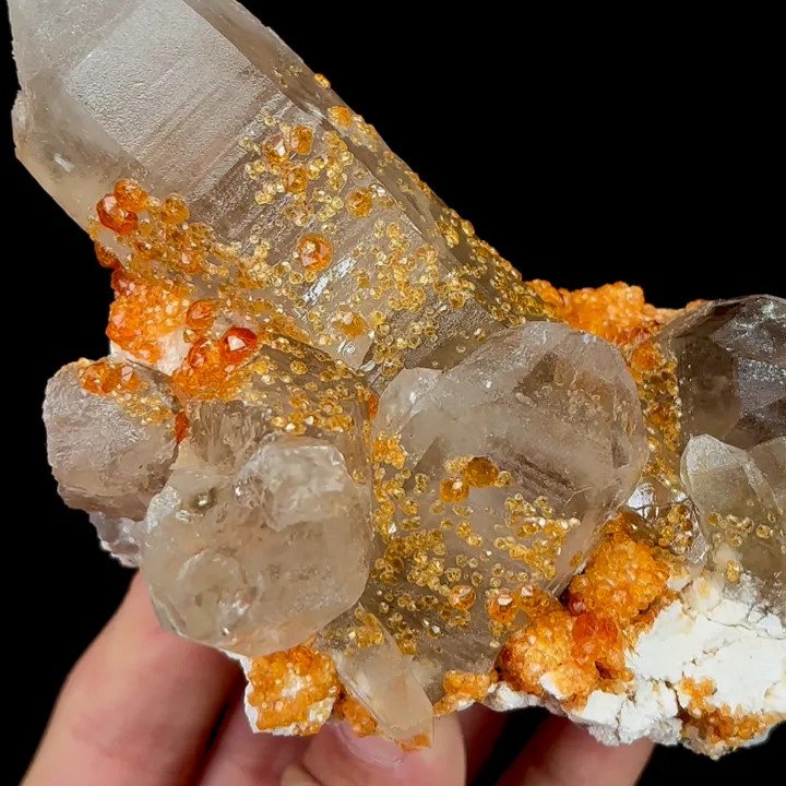 Natural Garnet and Smoky Quartz, Mineral Specimen:Fujian,China (80*125*65MM) - image 4