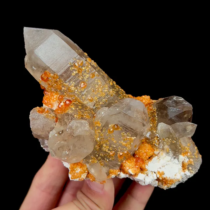 Natural Garnet and Smoky Quartz, Mineral Specimen:Fujian,China (80*125*65MM) - image 3