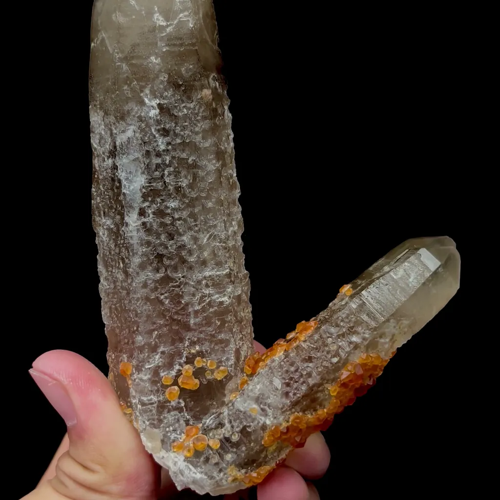 Natural Garnet and Smoky Quartz Mineral Specimen,High Quality Specimen,FUJIAN,CHINA(80*23*119mm) - image 4