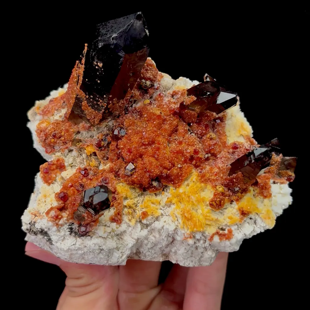 Natural Garnet and Smoky Quartz Mineral Specimen,High Quality Specimen,YUNXIAO,FUJIAN,CHINA(113*85*75mm) - image 4