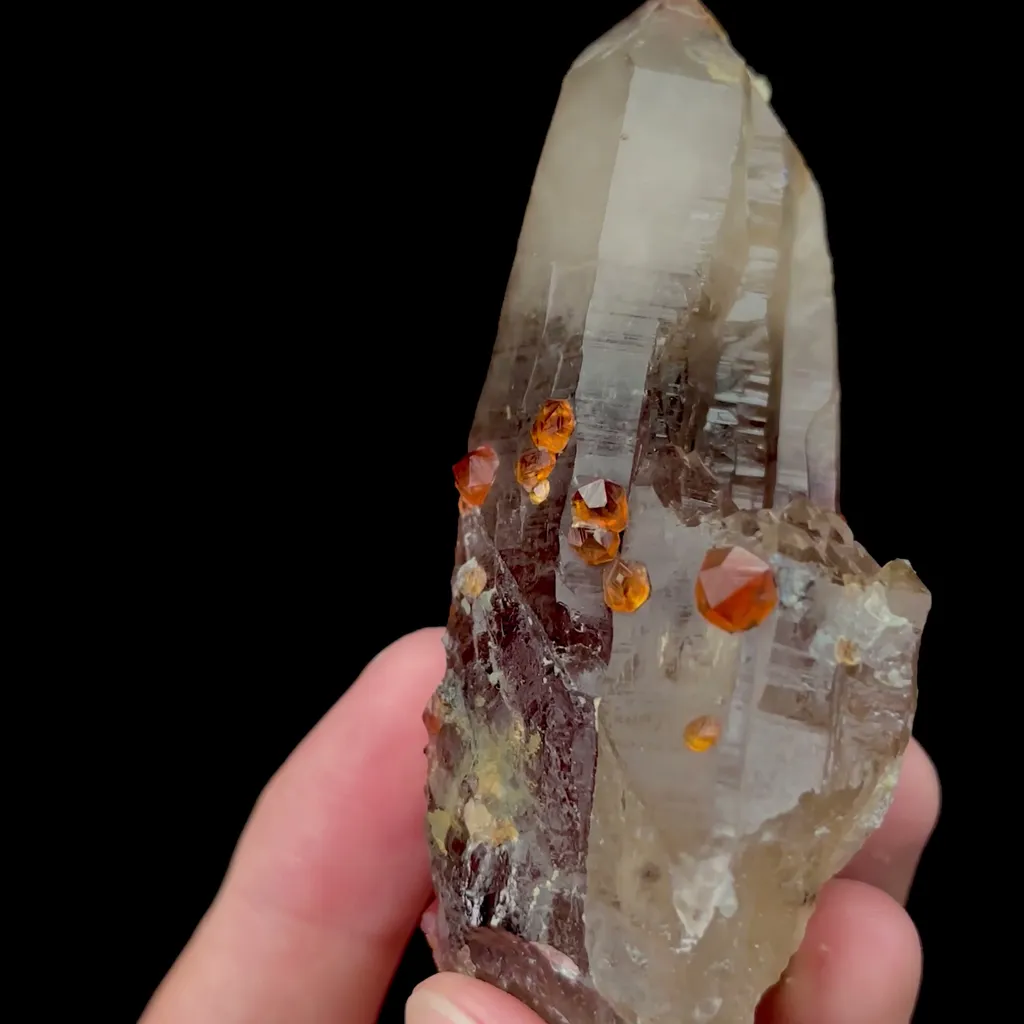 Natural Garnet and Smoky Quartz Mineral Specimen,High Quality Specimen,YUNXIAO,FUJIAN,CHINA(39*30*93mm) - image 3