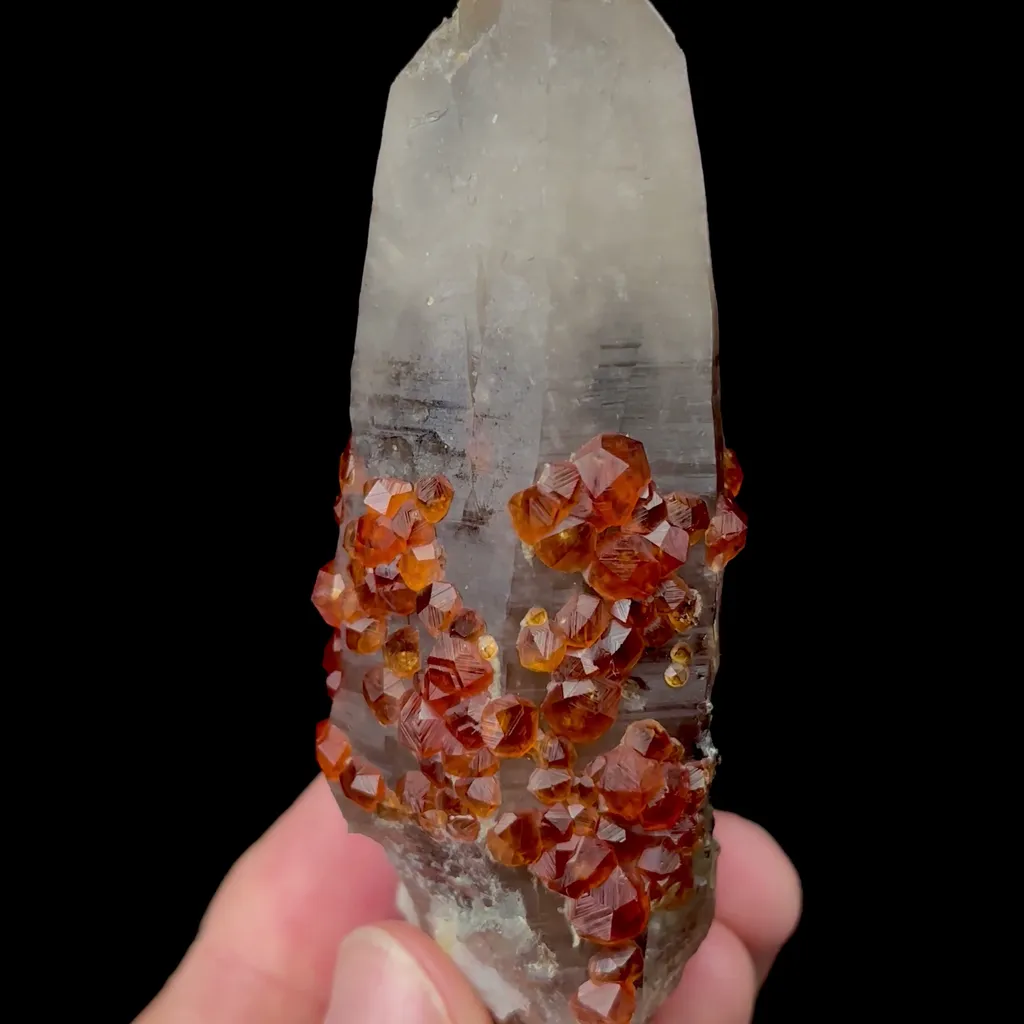 Natural Garnet and Smoky Quartz Mineral Specimen,High Quality Specimen,YUNXIAO,FUJIAN,CHINA(39*30*93mm) - image 4