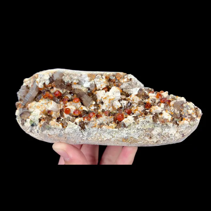 Natural Garnet and Smoky Quartz, Mineral Specimens:Fujian,China (160*70*55MM) image