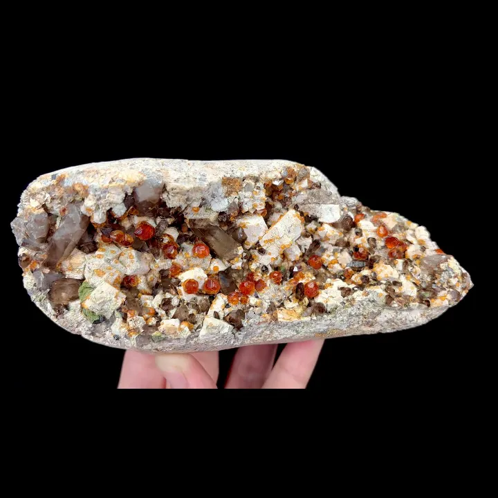 Natural Garnet and Smoky Quartz, Mineral Specimens:Fujian,China (160*70*55MM) - image 3