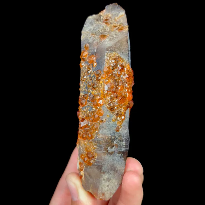Natural Garnet and Smoky Quartz Tower, Mineral Specimen:Fujian,China (40*120*35MM) - image 7