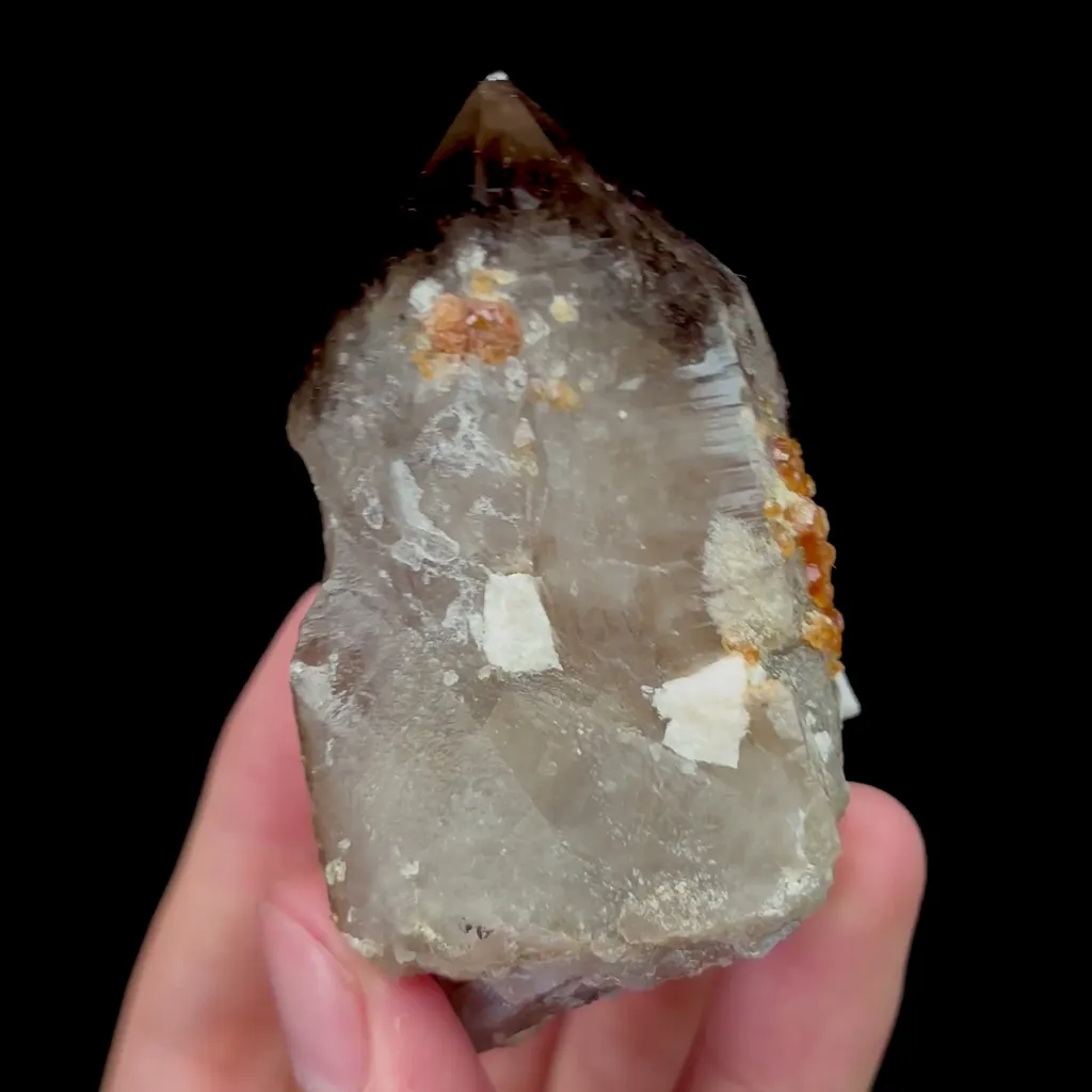 Natural Garnet and Smoky Quartz Tower Mineral Specimen,High Quality Specimen,FUJIAN,CHINA(35*35*70mm) - image 4