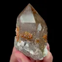 Natural Garnet and Smoky Quartz Tower Mineral Specimen,High Quality Specimen,FUJIAN,CHINA(35*35*70mm) - image 1