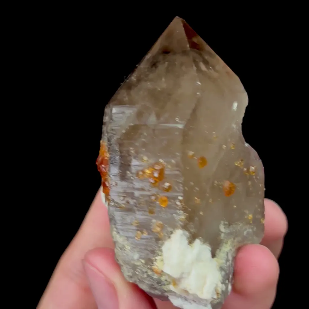 Natural Garnet and Smoky Quartz Tower Mineral Specimen,High Quality Specimen,FUJIAN,CHINA(35*35*70mm) - image 2