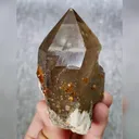 Natural Garnet and Smoky Quartz Tower Symbiosis comes from Fujian,China 35*35*70MM - image 1