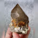 Natural Garnet and Smoky Quartz Tower Symbiosis comes from Fujian,China 35*35*70MM - image 3