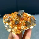 Natural Garnet and Smoky Quartz Tower Symbiosis comes from Fujian,China 90*50*40MM - image 3