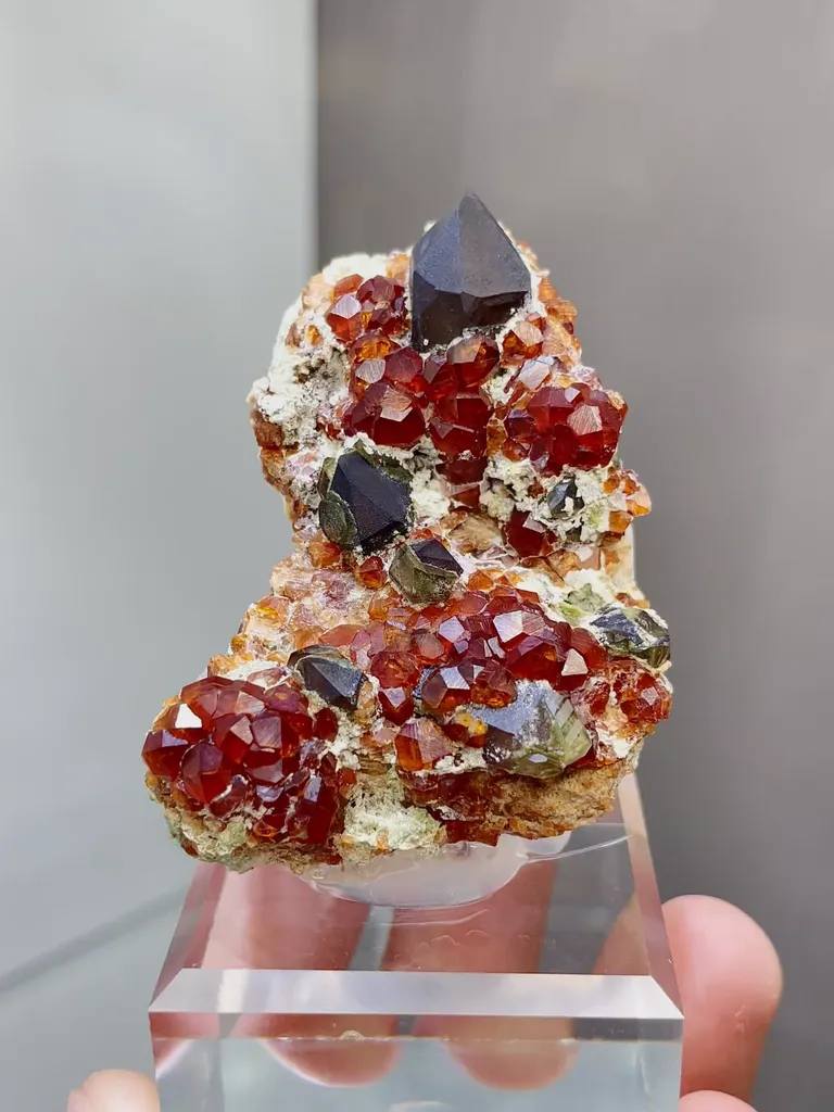 Natural Garnet comes from Yunxiaotongbei,Fujian 40*20*50MM image