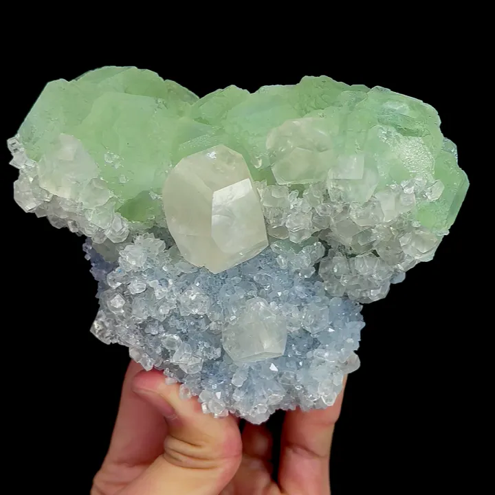 Natural Geen Fluorite and Calcite, Mineral Specimen:Fujian,China (125*95*65MM) - image 5
