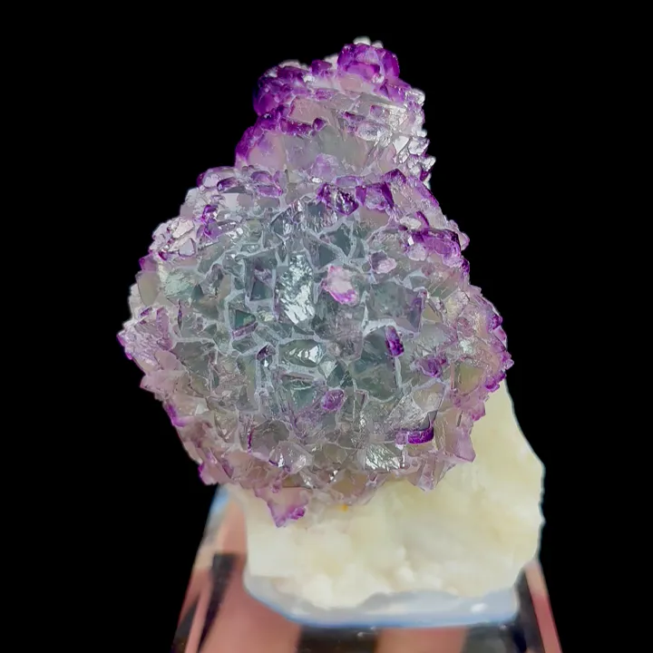 Natural Green and Purple Fluorite, Mineral Specimen:Zhejiang,China (55*75*50MM) image