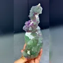 Natural Green and Purple Octahedral Fluorite comes from De'an,Jiangxi 60*45*180MM - image 2
