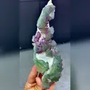 Natural Green and Purple Octahedral Fluorite comes from De'an,Jiangxi 60*45*180MM - image 1