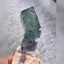 Natural Green and Purple Phantom Fluorite comes from Yaogangxian,Hunan 35*60*25MM - image 3