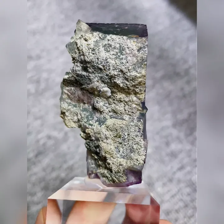 Natural Green and Purple Phantom Fluorite comes from Yaogangxian,Hunan 35*60*25MM - image 4
