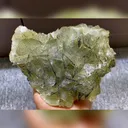Natural Green Calcite  and Hematite Symbiosis comes from Daye,Hubei 125*95*55MM - image 1