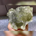 Natural Green Calcite  and Hematite Symbiosis comes from Daye,Hubei 125*95*55MM - image 2