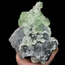 Natural Green Calcite and Quartz Cluster,Mineral Specimen:Fujian,China (140*150*75MM) - image 2
