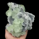 Natural Green Calcite and Quartz Cluster,Mineral Specimen:Fujian,China (140*150*75MM) - image 1