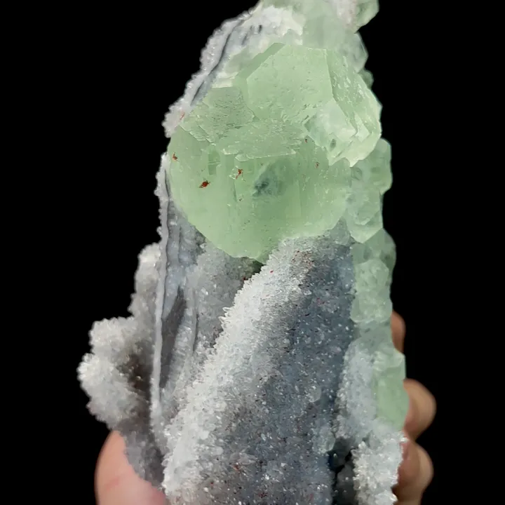 Natural Green Calcite and Quartz Cluster,Mineral Specimen:Fujian,China (140*150*75MM) - image 3