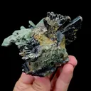 Natural Green Crystal and Black Tourmaline Mineral Specimen,High Quality Specimen,HUANGGANG LIANG,INNER MONGOLIA,CHINA(85*60*47mm) - image 4