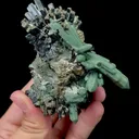 Natural Green Crystal and Black Tourmaline Mineral Specimen,High Quality Specimen,HUANGGANG LIANG,INNER MONGOLIA,CHINA(85*60*47mm) - image 3