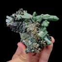 Natural Green Crystal and Black Tourmaline Mineral Specimen,High Quality Specimen,HUANGGANG LIANG,INNER MONGOLIA,CHINA(85*60*47mm) - image 1
