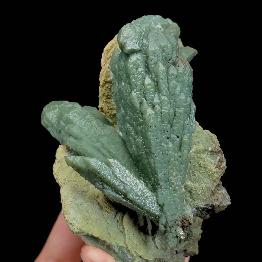 Natural Green Crystal and Calcite Mineral Specimen,High Quality Specimen,HUANGGANG LIANG,INNER MONGOLIA,CHINA(75*100*56mm) image