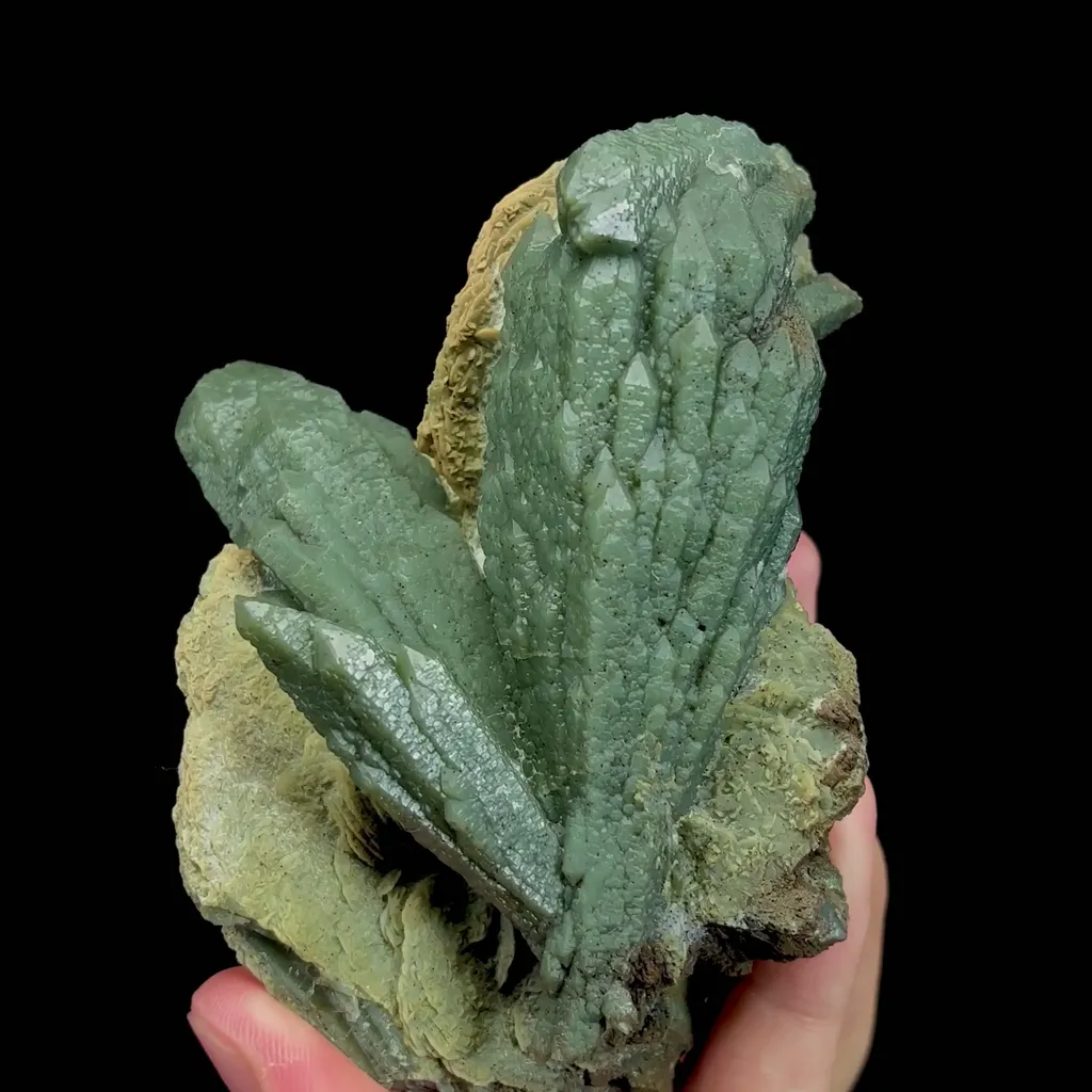 Natural Green Crystal and Calcite Mineral Specimen,High Quality Specimen,HUANGGANG LIANG,INNER MONGOLIA,CHINA(75*100*56mm) - image 4
