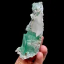 Natural Green Cube Fluorite and Calcite comes from Xianghualing,Hunan 55*120*30MM - image 4