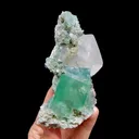 Natural Green Cube Fluorite and Calcite comes from Xianghualing,Hunan 55*120*30MM - image 6