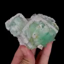 Natural Green Cube Fluorite and Calcite, Mineral Specimen: Xianghualing,Hunan (70*70*60MM) - image 2