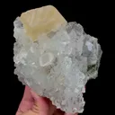 Natural Green Cube Fluorite and Calcite, Mineral Specimen:Xianghualing,Hunan (100*90*70MM) - image 3