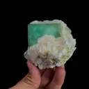 Natural Green Cube Fluorite and Calcite, Mineral Specimen:Xianghualing,Hunan (130*75*65MM) - image 3