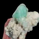 Natural Green Cube Fluorite and Calcite, Mineral Specimen:Xianghualing,Hunan (145*75*80MM) - image 3
