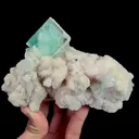 Natural Green Cube Fluorite and Calcite, Mineral Specimen:Xianghualing,Hunan (145*75*80MM) - image 6