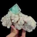 Natural Green Cube Fluorite and Calcite, Mineral Specimen:Xianghualing,Hunan (145*75*80MM) - image 5