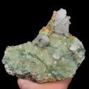 Natural Green Cube Fluorite and Calcite, Mineral Specimen:Xianghualing,Hunan (155*130*45MM) - image 1