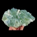 Natural Green Cube Fluorite and Calcite, Mineral Specimen:Xianghualing,Hunan (155*95*40MM) - image 3