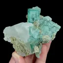 Natural Green Cube Fluorite and Calcite, Mineral Specimen:Xianghualing,Hunan (80*55*45MM) - image 2