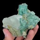 Natural Green Cube Fluorite and Calcite, Mineral Specimen:Xianghualing,Hunan (80*55*45MM) - image 5