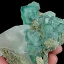 Natural Green Cube Fluorite and Calcite, Mineral Specimen:Xianghualing,Hunan (80*55*45MM) - image 3